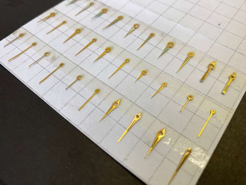 Assorted hour, minute hands for watch - 20 pieces - #11