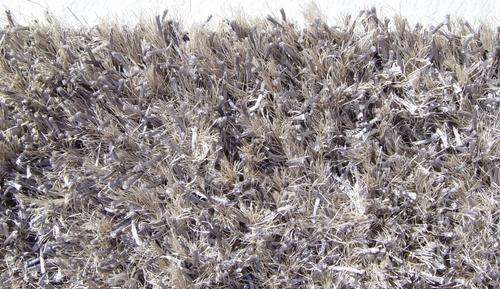 RUGS by SERAFIAN: SHAGGY RUG, WOVEN BY HAND, 180X120 cm, GREY-TAUPE COLOUR