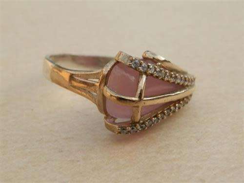 Striking sterling silver ring - weight 6.31 g.