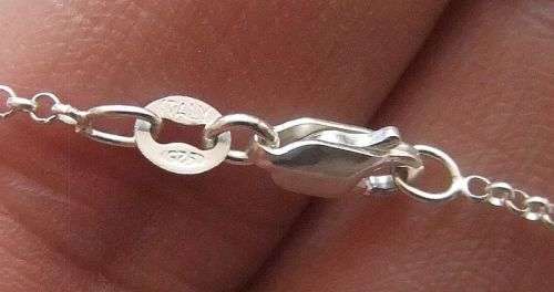 ROUND LINK SOLID STERLING SILVER NECKLACES WITH STRONG CLASP AND SILVER BRACELET