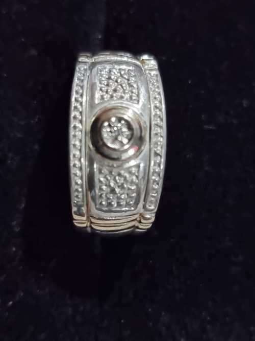 Silver and gold wedding ring