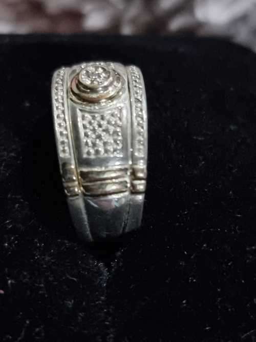 Silver and gold wedding ring