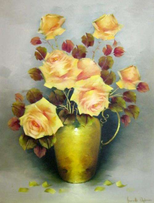 Jeanette Dykman original - 610x455mm - Lovely Still-life. Crazy R1 Auction