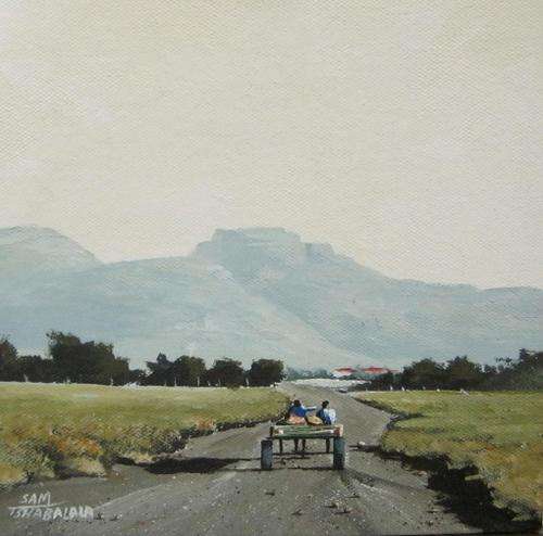 Donkey car by Sam Tsjabala. Canvas on block