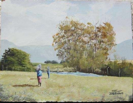 Sam Tshabalala. 30cmx23cm on board