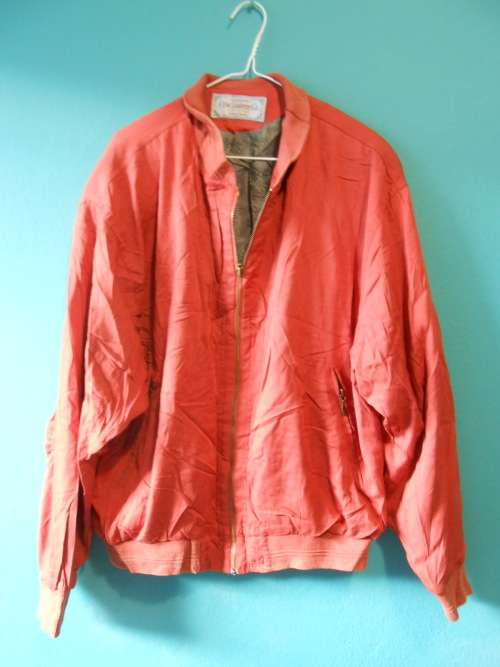 Vintage Red 1980's Bomber / Windbreaker (Small / Medium)