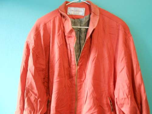 Vintage Red 1980's Bomber / Windbreaker (Small / Medium)