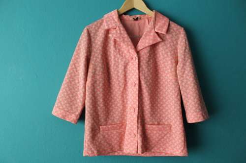 Vintage 1950's Pink Formal Jacket (Large / XL)