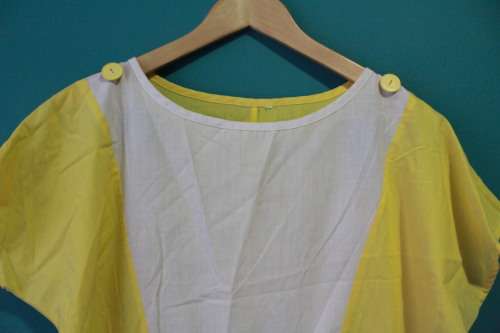 Vintage Yellow Cotton Dress (Small / Medium)