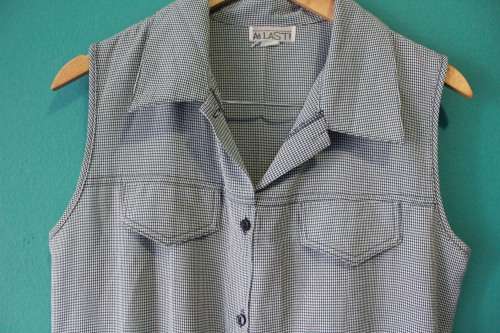 Vintage 90's Gingham Button Up Dress (Size 34 / 36)