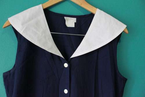 Vintage 1980's Cotton Dress (Size 14))