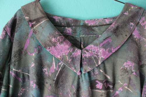 Green and Purple Vintage dress (2XL / 3XL)