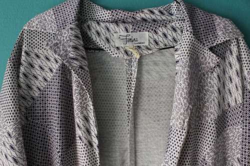 Vintage Purple and White Zip Up Dress (See Description) 2XL / 3XL