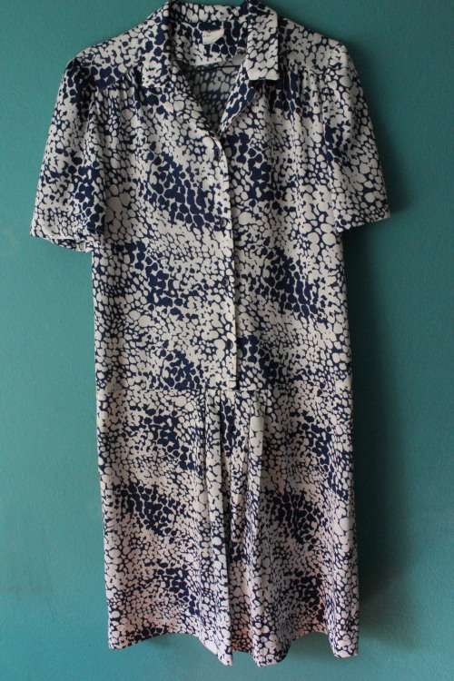 Vintage Blue and White Dress (Small / Medium)