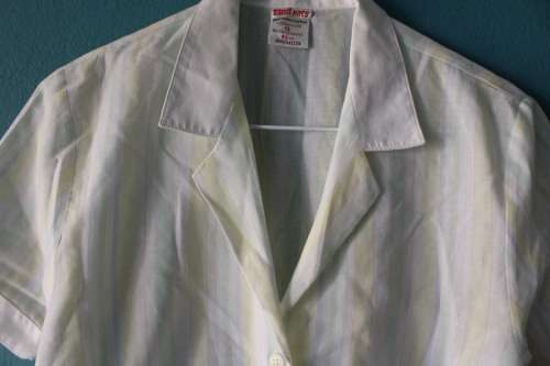 Vintage Pastel Striped Shirt (Small / Medium)