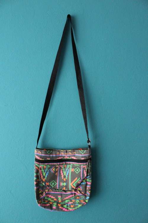Boho 90's Colourful Sling Bag (25 x 25cm)