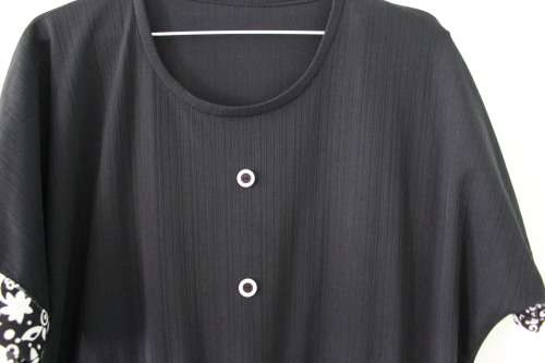 Vintage Black and White Day Dress (XL / 2XL)
