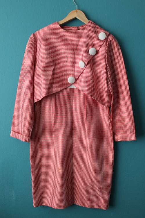 Vintage Red and White Dress (Medium / Large)