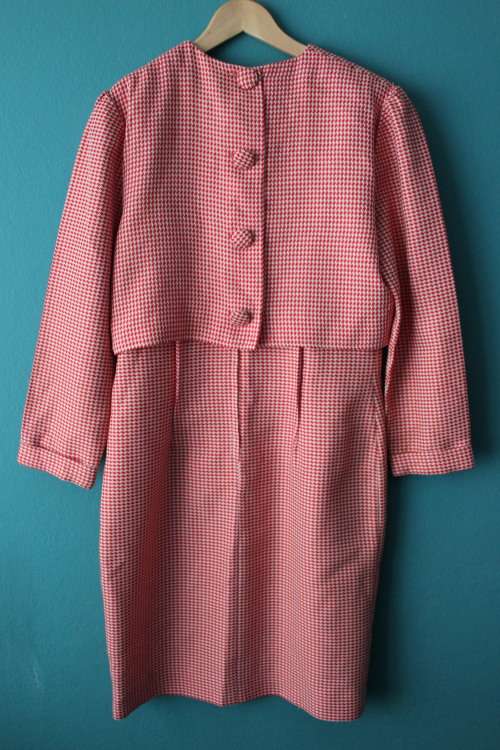 Vintage Red and White Dress (Medium / Large)