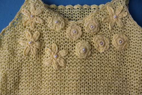 Vintage Yellow Crocheted Top (Small / Medium)