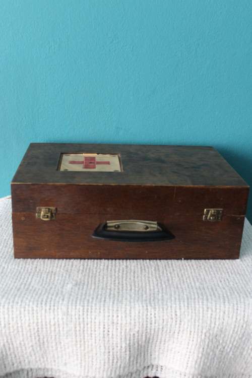Vintage Medicine Box (Top: 23 x 35cm - stands 13cm tall)