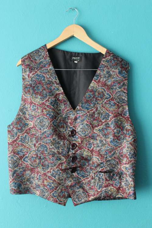 Vintage Paisley Waist Coat (Large)