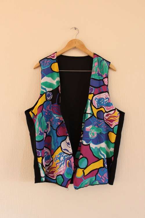 Vintage 80's Colourful Waist Coat (2/3 XL)