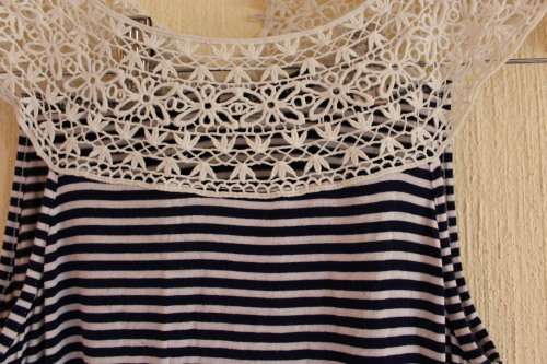 Navy and White Striped Forever New Dress (European Size 36)