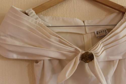 Vintage White 80's Dress (Size 8)