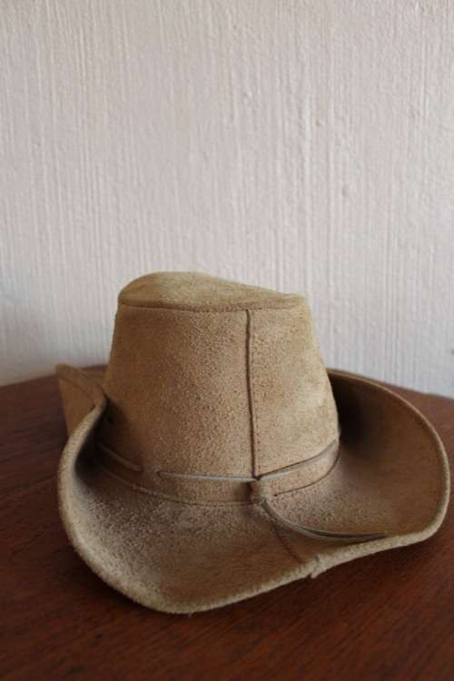 Vintage Leather Stetson- style Hat