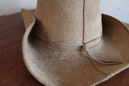 Vintage Leather Stetson- style Hat