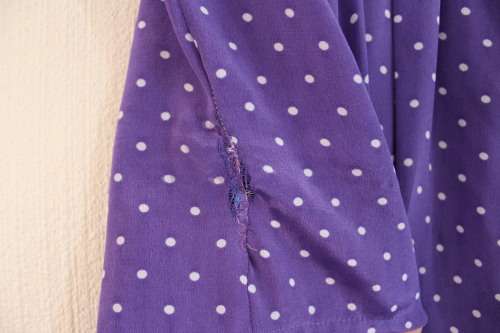 Vintage Purple Polka Dot Dress (Size 14) Needs serious TLC