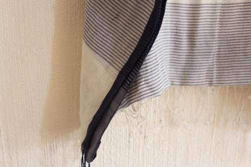 Blue and white scarf / sarong / wrap  (80 x 200cm)