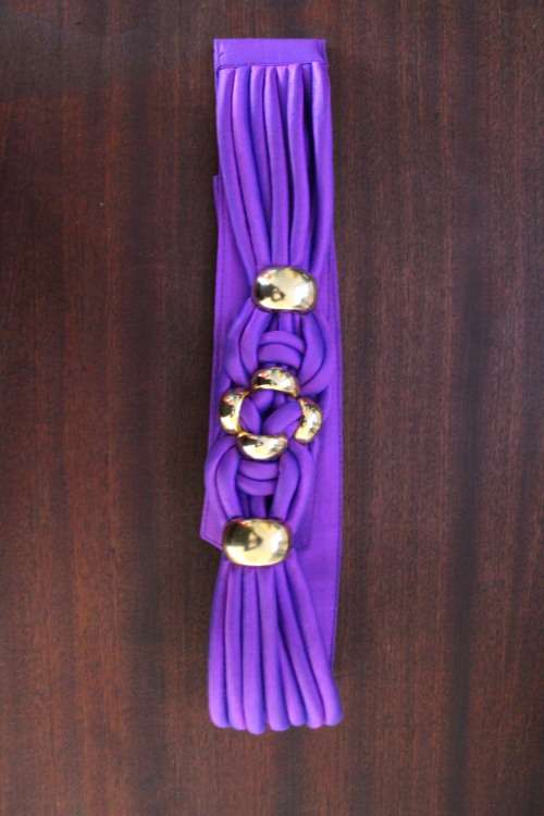 Vintage Purple and Gold 80's Waist Belt (75cm total length )
