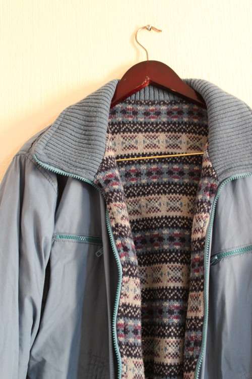 Blue Boho Reversible Vintage Jacket (Medium / Large)