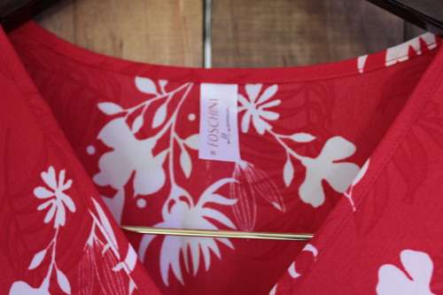 Vintage Red and White Blossom Print Dress (Size 8)