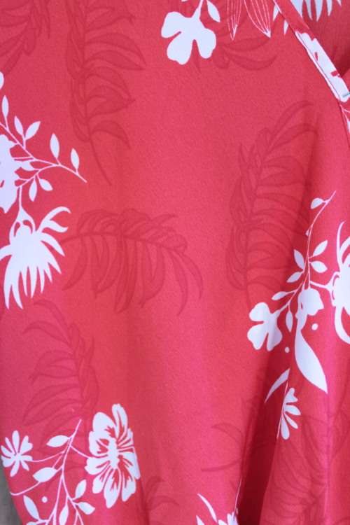 Vintage Red and White Blossom Print Dress (Size 8)