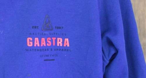 Blue Hoodie with Vintage Look Buttons (Small / Medium)