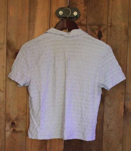 Vintage 90's Blue Cropped Top (Large)