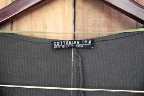 Olive Green Cross Over Shirt by "Cotton On" (Medium)