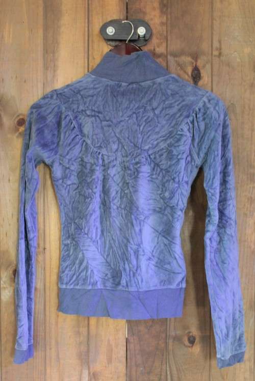 Blue H&M Zip Up Velvet Top (XS)