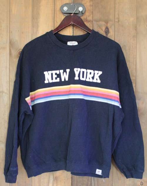 Navy "New York" Sweat Shirt (Medium)