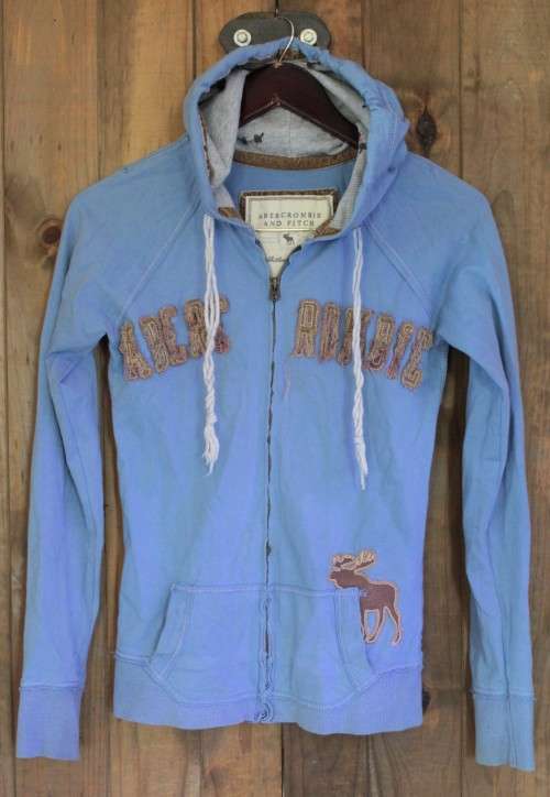 Blue Zip Up Lightweight Sweat by Abercrombie & Fitch (Medium)