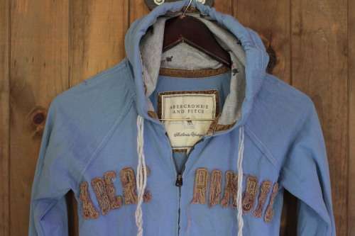 Blue Zip Up Lightweight Sweat by Abercrombie & Fitch (Medium)