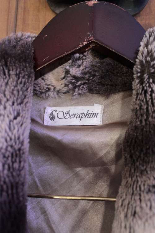 Vintage Brown Jacket with Faux Fur Collar (Small / Medium)