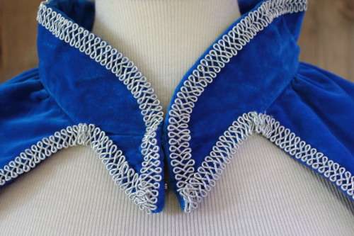 Stunning Blue Velvet Cape with Silver Lining (Free Size)