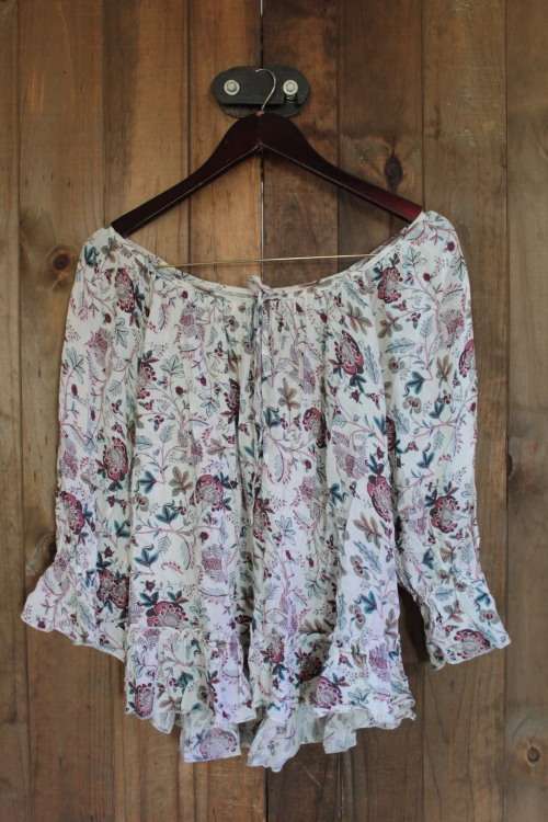 Floral Boho Top (XL / 2XL)