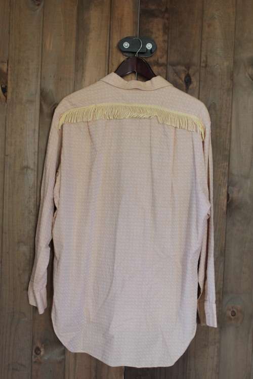 Light Orange Cowboy Shirt with Tassel Detail (Large)