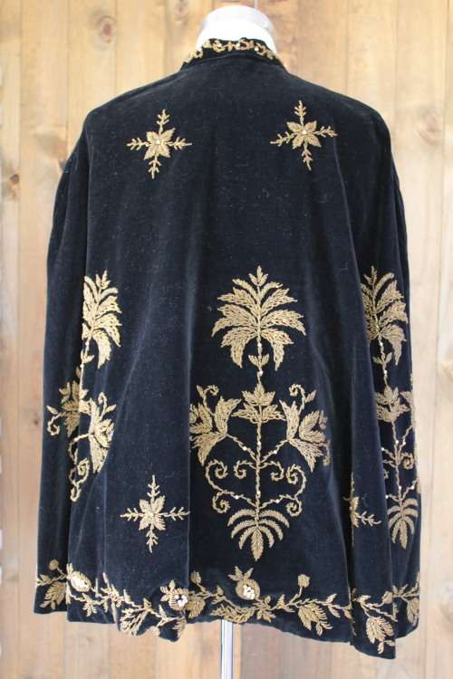 Gorgeous Black Vintage Beaded Cape (Free Size)