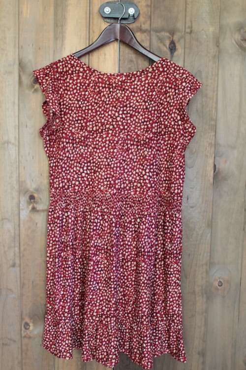 Red and Yellow Summer Dress (Large)